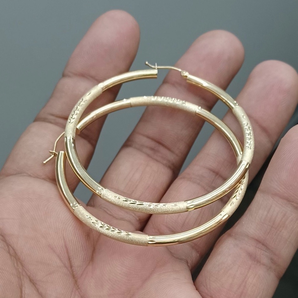 14kt Real Gold Hoop Earring For Women